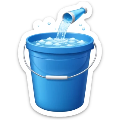 Bucket and cleaning product sticker