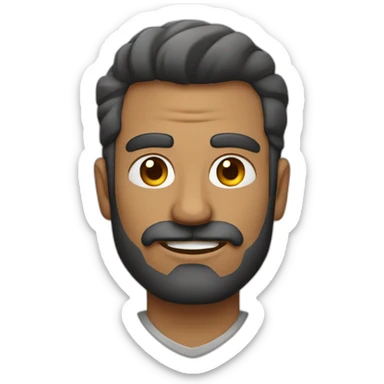 Hombre mayor sin barba ni bigi con músculos sticker