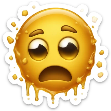 Emoji vomiting honey sticker