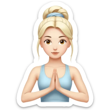 Yoga girl clear clothing sticker