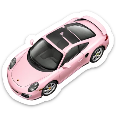Light pink Porsche  sticker