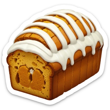 Pumpkin loaf with white icing  sticker