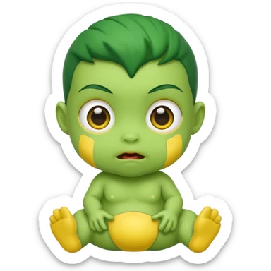 yellow mutant baby sticker