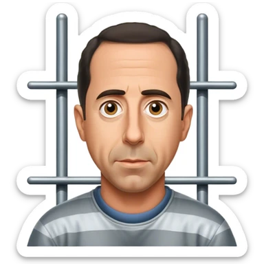 Jerry Seinfeld in jail sticker