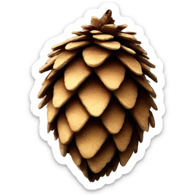 Smiling pinecone sticker