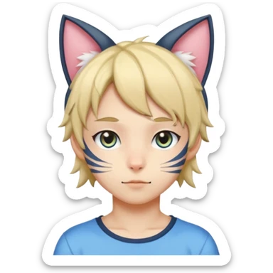 Femboy cat boy  sticker