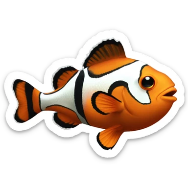 A clown fish with crown  sticker
