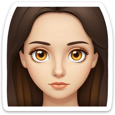 brunette spanish girl with honey eyes  sticker