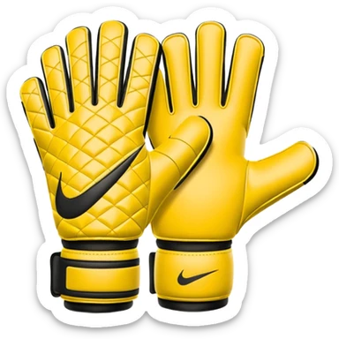 Des gants de gardien de but de foot nike jaune sticker