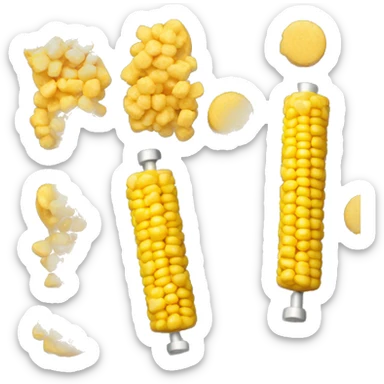 Olympic Barbell with cheese-flavored puffed corn snacks replacing weight disks sticker