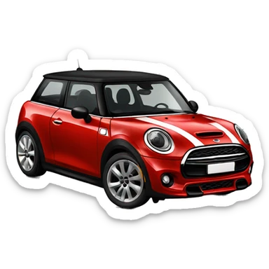 Mini cooper red sticker