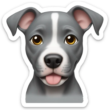 Gray Pitbull puppy sticker