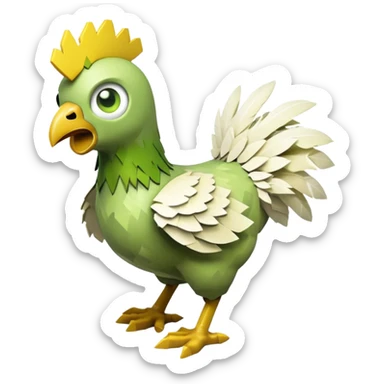 baby minecraft zombie riding a minecraft chicken sticker