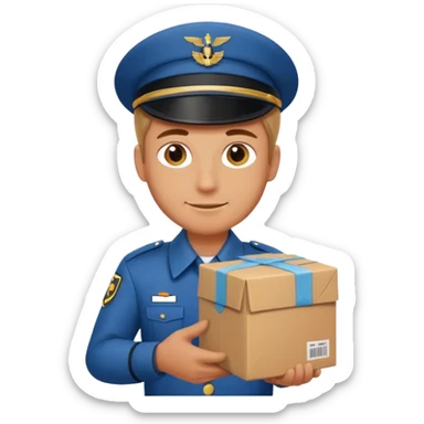german delivery guy sticker