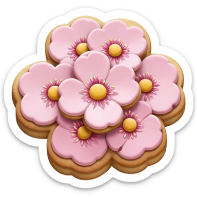 A Cherry blossom shaped cookie sticker