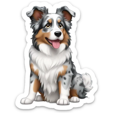 Blue Merle Australian Shepherd sticker