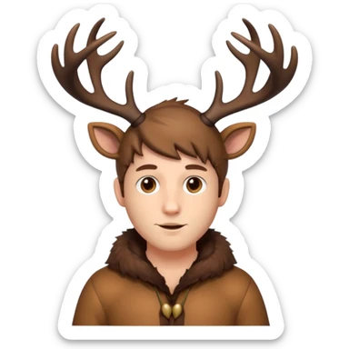 man fair in deer costume  sticker