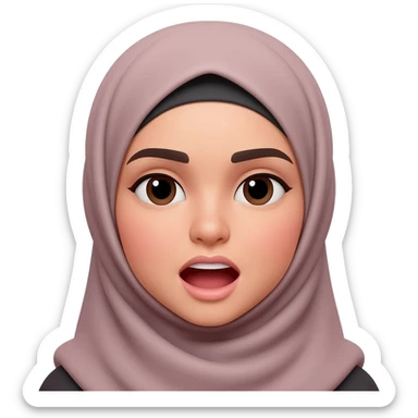 hijabi speaking sticker