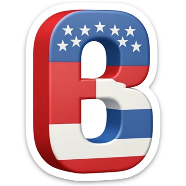 LETTER C USA  sticker