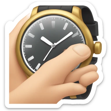 a finger on awatch  sticker