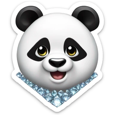 Panda usando diamantes  sticker