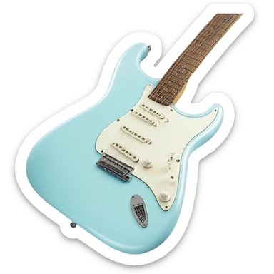 A Tom delonge signature Stratocaster Daphne blue sticker
