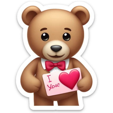 Valentine Teddy Bear sticker