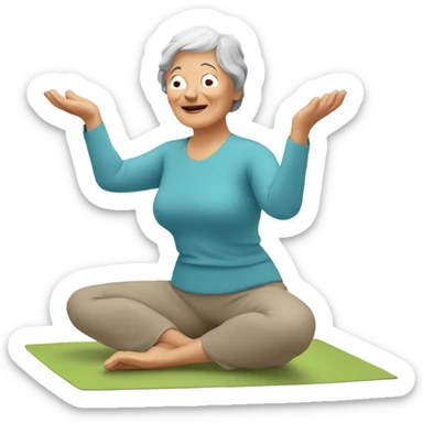 Nan teaching yoga sticker