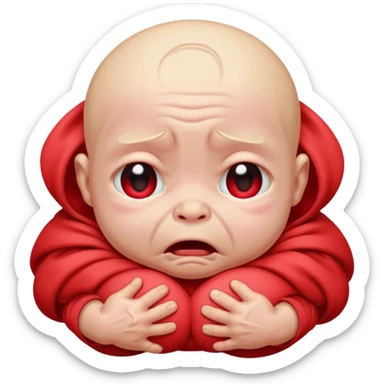 red mutant baby sticker