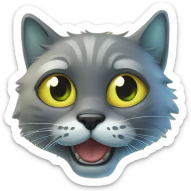 old cat radioactive sticker