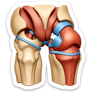 knee muscle anatomy sticker