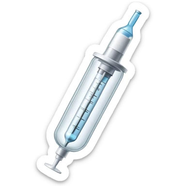 Empty medical syringe with no liquid inside, clear barrel sticker