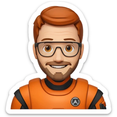 gordon freeman Grinning Face with Smiling Eyes sticker