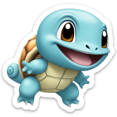 Squirtle laughing  sticker