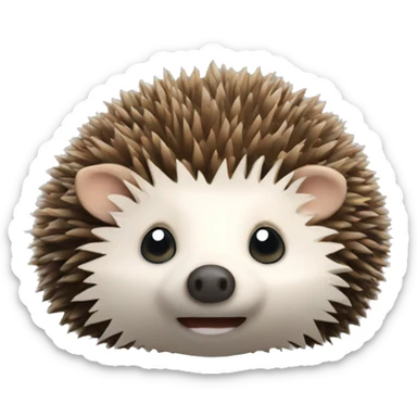 hedgehog 3d sticker