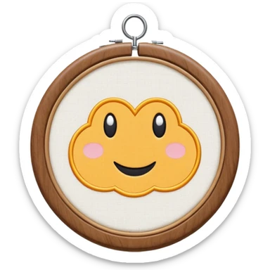 embroidery hoop sticker