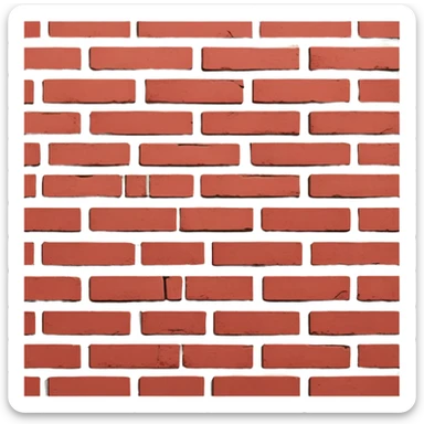brick wall in profile view sticker