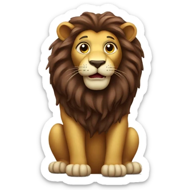 lion with chocolate sticker