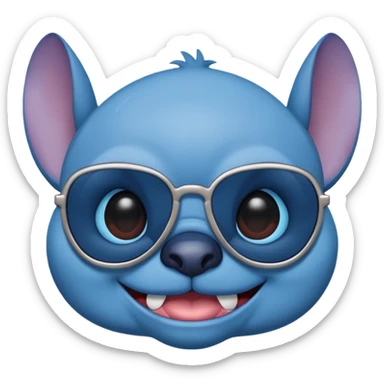 Stich with sunglasses  sticker