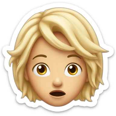 A shocked girl  sticker