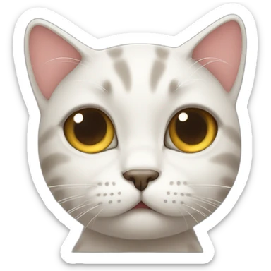 Cat staring and crying sticker
