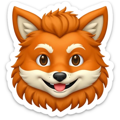 Diseña un Zorro mascota saludando  sticker