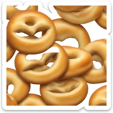 Laughing bagel sticker