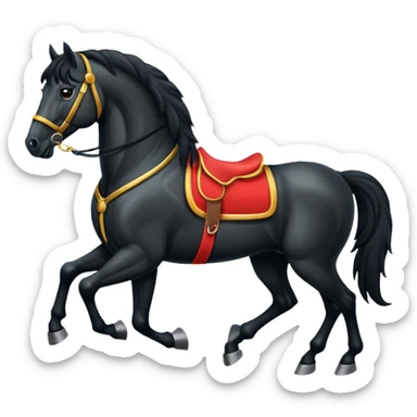 Black Spaniard horse  sticker