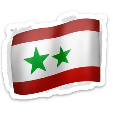 Free Syrian Flag with red stars sticker