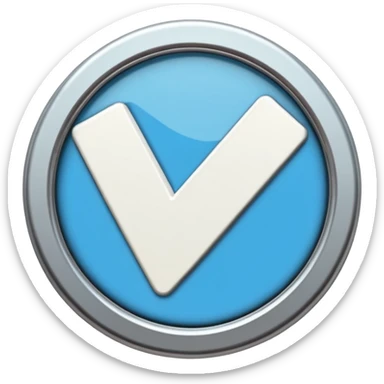 I want a blue background and a white checkmark inside it emoji which I will call the "Fake Roblox Verified Badge Emoji" sticker