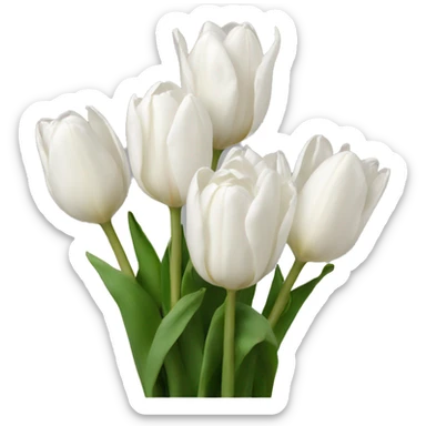 white tulips sticker