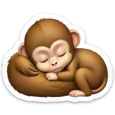 baby monkey with zzz sticker