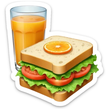 sandwiche and juice sticker