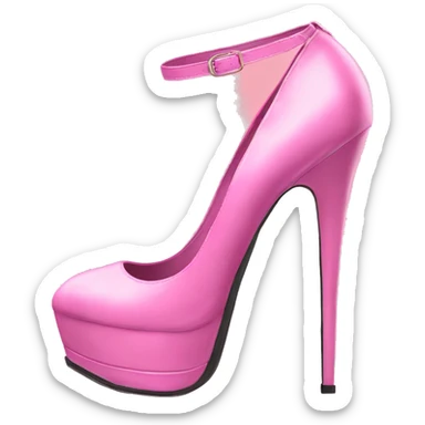 pink platform heels pink heels sticker